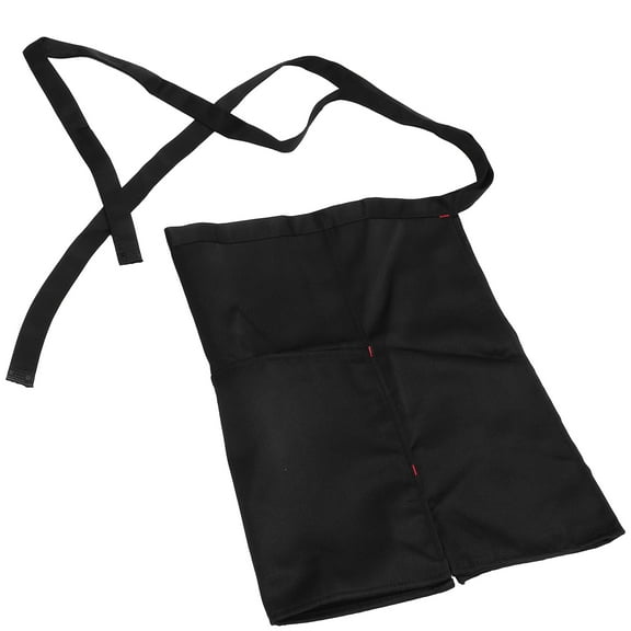 Men's Two-Pocket Short Waist Apron with Mobile Phone Holder, Kitchen and Baking Work Apron with Convenient Pockets