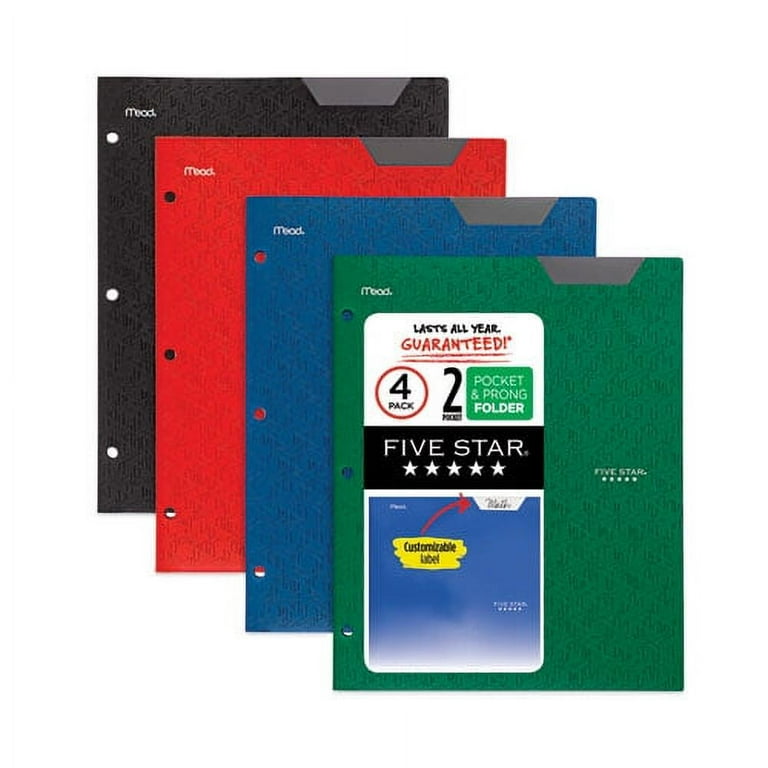 Two-Pocket Stay-Put Plastic Folder, 11 x 8.5, Assorted, 4/Pack Two-Pocket Stay-Put Plastic Folder, 11 x 8.5, Assorted, 4/Pack