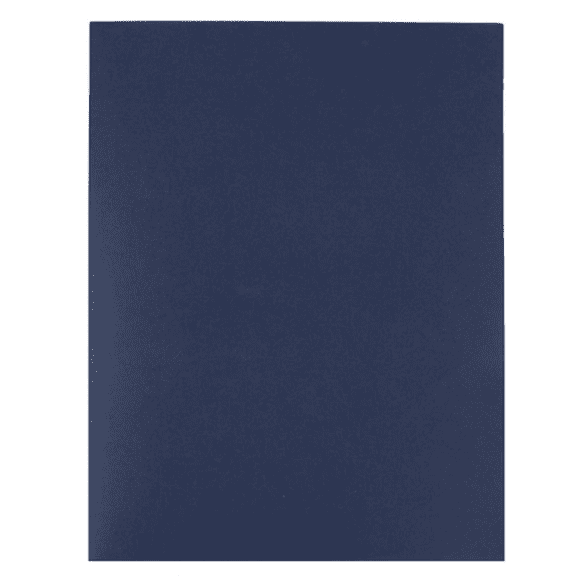 Two Pocket Textured Linen Presentation Folders - Letter Size Business Folder - Navy Blue - Bulk 25/Pack