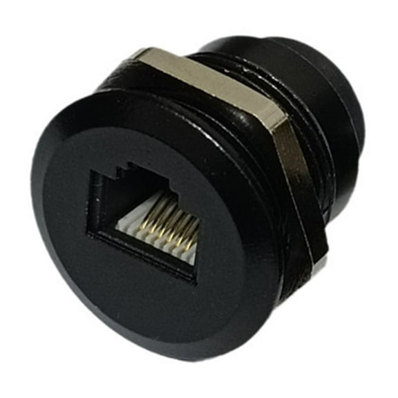 Two Port 6P6C CAT3 Telecommunication Jacks Nut Fastener for Equipment Rack Desktop Floor Outlet