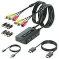 thumbnail image 1 of Two Port RCA to HDMI Converter, 2 AV to HDMI with 4 : 3/16 : 9 Aspect Ratio Output Switch, Dual CVBS Composite to HDMI Converter for RCA Devices to Display on HDTVs, 1 of 7