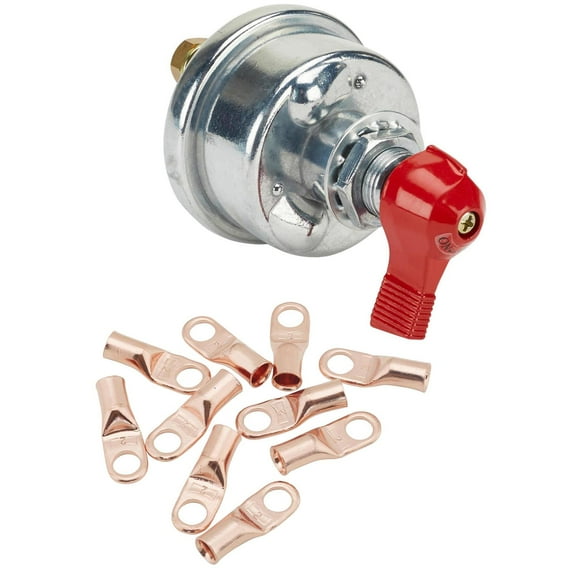 Two-Post Battery Disconnect Isolation Kill Switch & Cable Ends