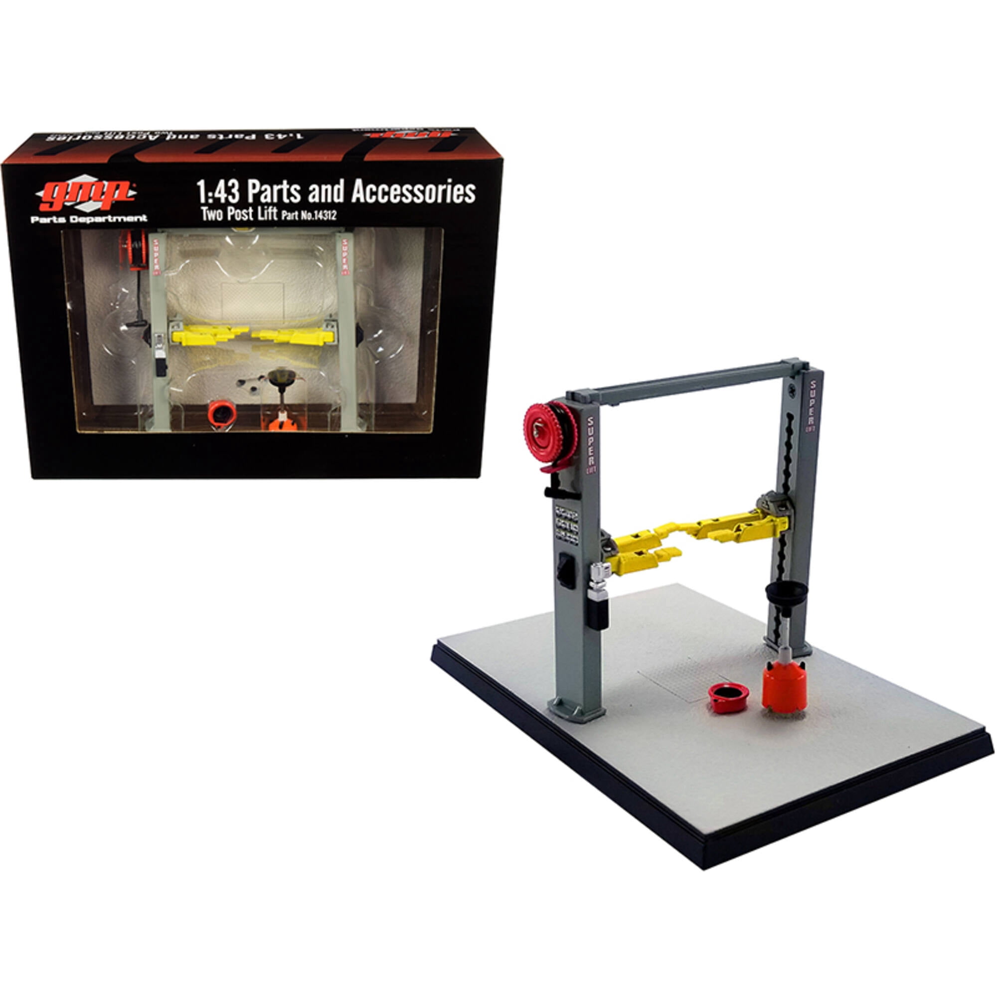 Two Post Lift Gray for 1/43 Scale Model Cars by GMP - Walmart.com