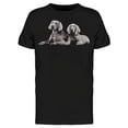 thumbnail image 1 of Two Pretty Weimaraners Laid Down T-Shirt Men -Image by Shutterstock, Male Small, 1 of 2