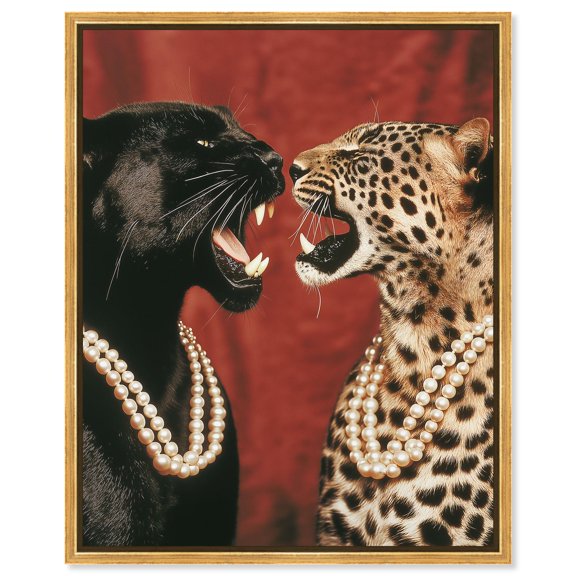Two Queens Canvas Print Fashion Art by Art Remedy, Gold Frame, 36 x 45