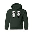 thumbnail image 1 of Two Racoons In A | Uniform Hoodie Juniors | Size Forest Green (Hoodie),S (Youth),Juniors, 1 of 4