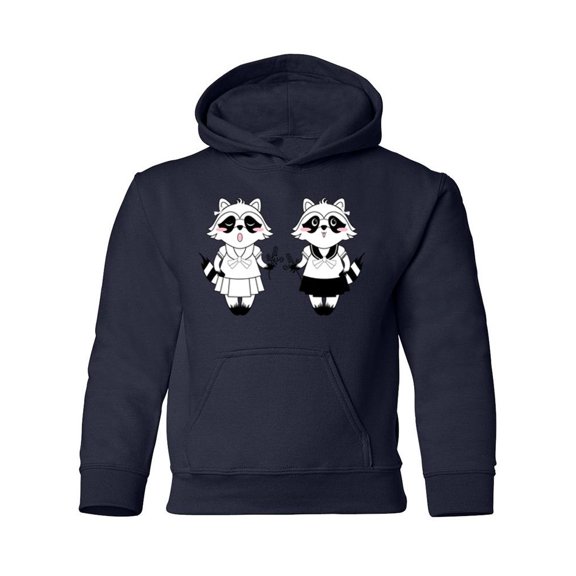 Two Racoons In A Uniform Hoodie Juniors -Image by Shutterstock,  Small