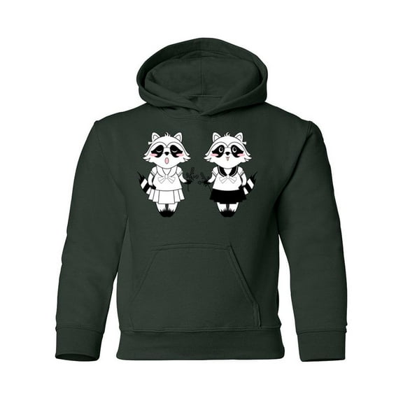 Two Racoons In A Uniform Hoodie Juniors -Image by Shutterstock,  x-Large