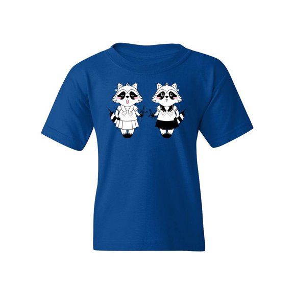 Two Racoons In A Uniform T-Shirt Juniors -Image by Shutterstock,  Large