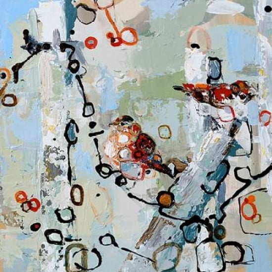 Two Red Sparrows Canvas Art - Britt Freda (24 x 24)