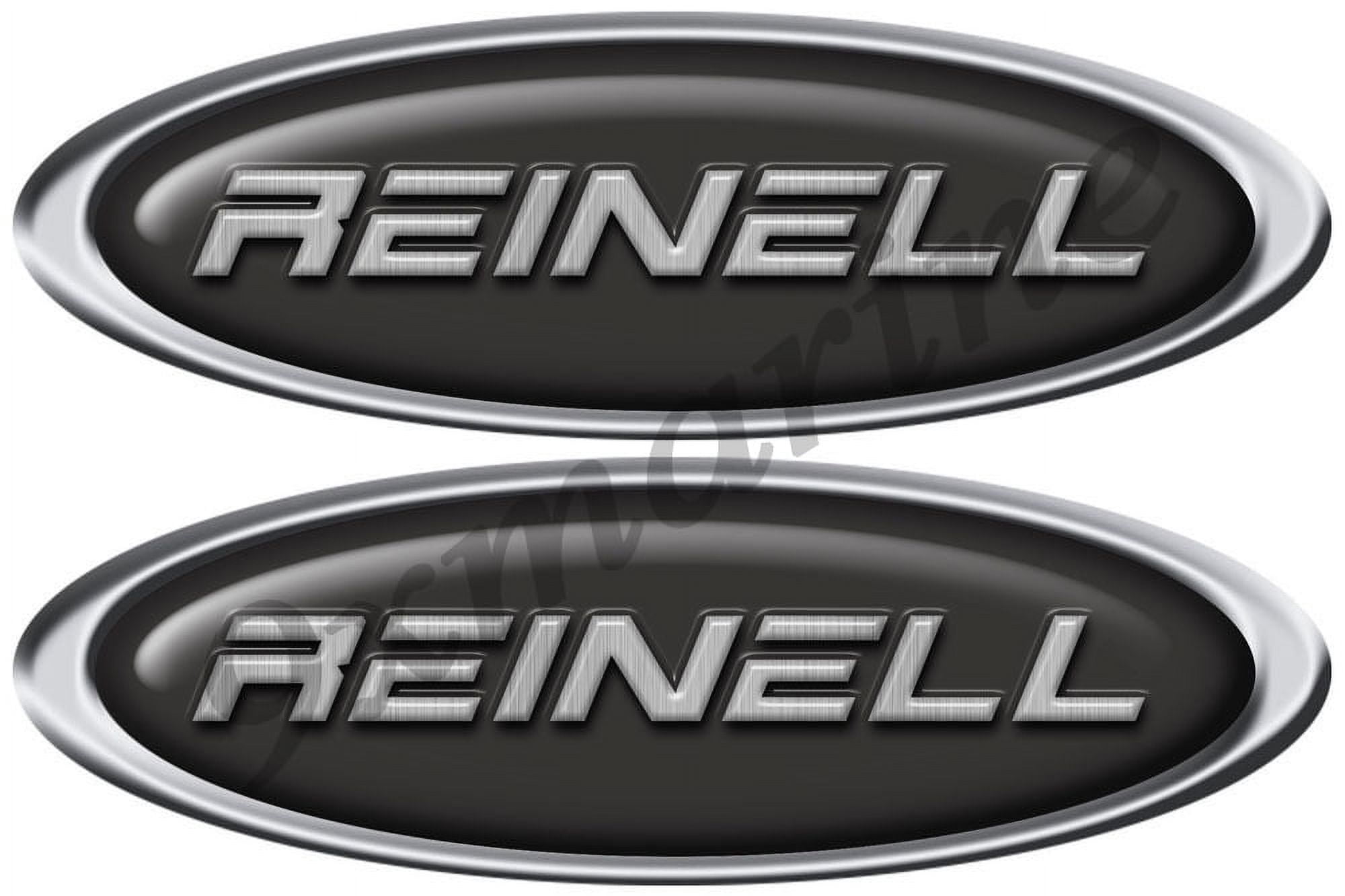 Two Reinell Classic Oval Stickers - 10"X3.5"