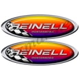 thumbnail image 1 of Two Reinell racing Oval Stickers - 10"X3.5", 1 of 2