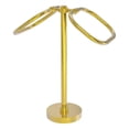 thumbnail image 1 of Two Ring Oval Guest Towel Valet - Polished Brass / Grooved, 1 of 9