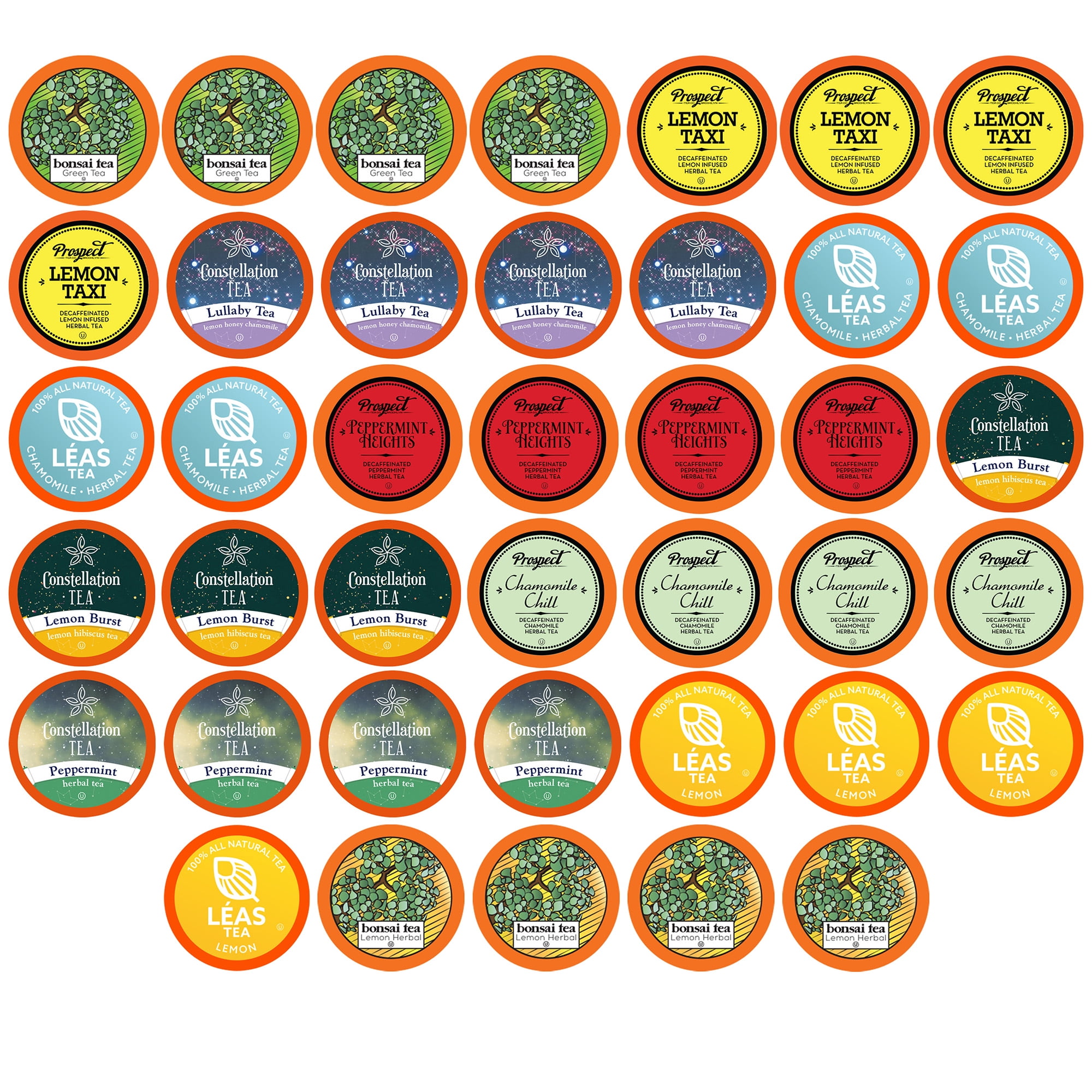 Two Rivers Assorted Herbal Tea Pods, Keurig 2.0 KCup Brewer Compatible