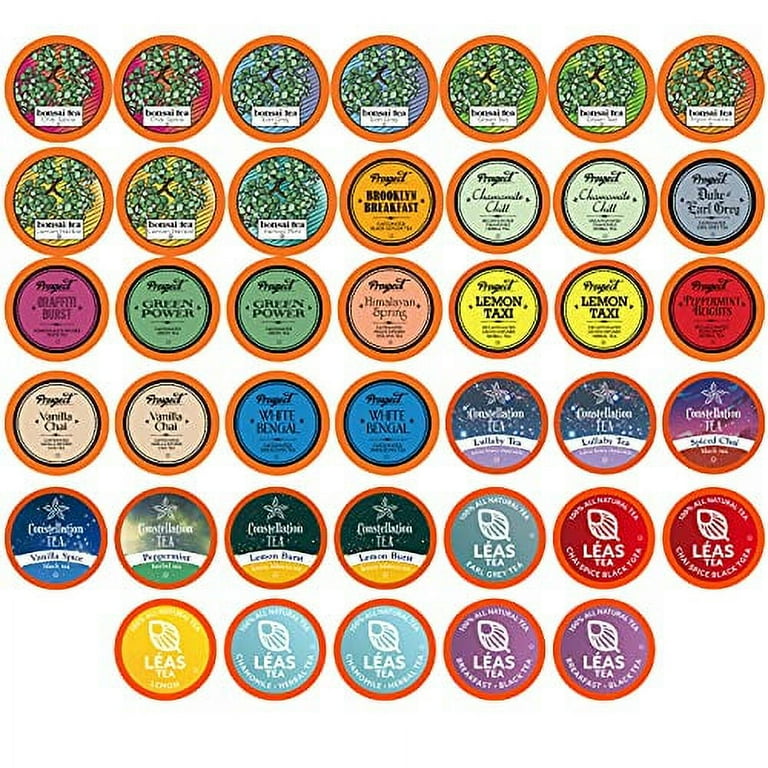 Two Rivers Assorted Tea Sampler Variety Pack for Keurig K Cup Brewers 40 Count