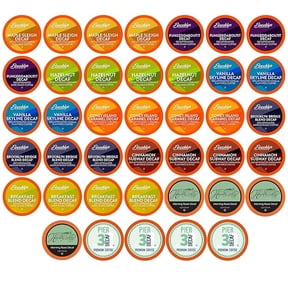 Two Rivers Coffee Decaf Coffee, Regular and Flavored Decaffeinated Pods Compatible with 2.0 Keurig K-Cup Brewers, 40 Count