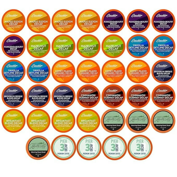 Two Rivers Coffee Decaf Coffee, Regular and Flavored Decaffeinated Pods Compatible with 2.0 Keurig K-Cup Brewers, 40 Count