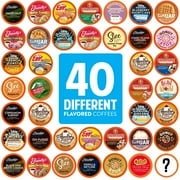Two Rivers Coffee Flavored Coffee Pods Compatible with Keurig Coffee Brewer, Assorted Variety 40-Pack
