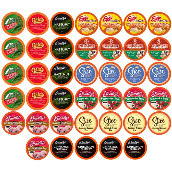 Two Rivers Coffee Flavored Coffee Pods Compatible with Keurig Coffee Brewer, Assorted Variety 40-Pack