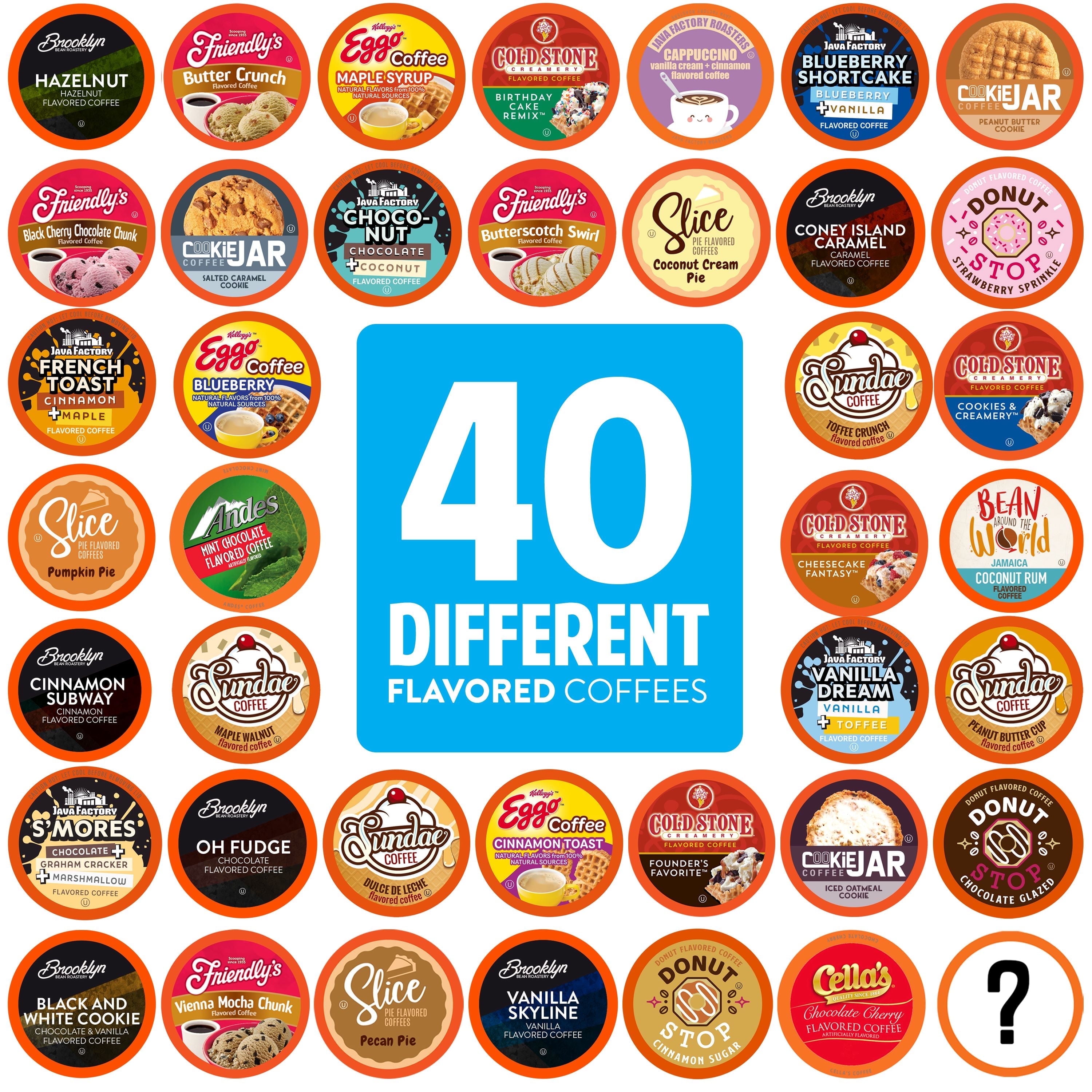 Walmart Black Friday Deals 2025 Two Rivers Assorted Flavored Coffee Pods, Keurig Compatible, 40-Pack