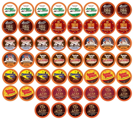 Two Rivers Coffee Flavored Sampler Pods Compatible with Keurig Coffee Machine 2.0 Hot Cocoa Pods, 52 pcs