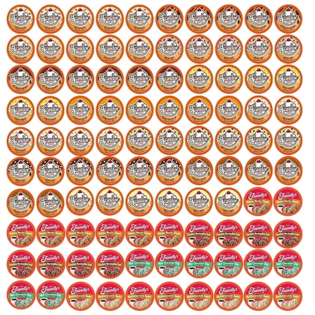 Two Rivers Coffee Ice Cream Flavored Coffee Pods, Variety Sampler Pack for Keurig 2.0 K Cup Brewers, 100 Count