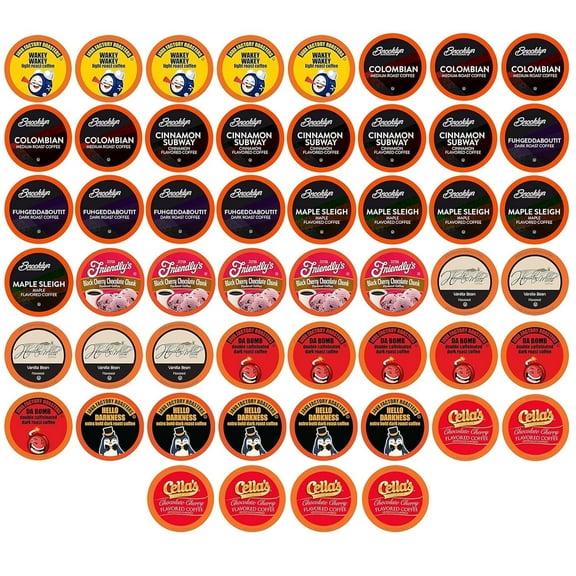 Two Rivers Coffee Lovers Coffee Pods Sampler for Keurig,Variety Pack, 52 Count