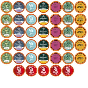 Two Rivers Coffee Tea Pods Variety Pack Assorted Tea Sampler Pack for Single Serve Brewers, 40 Pc