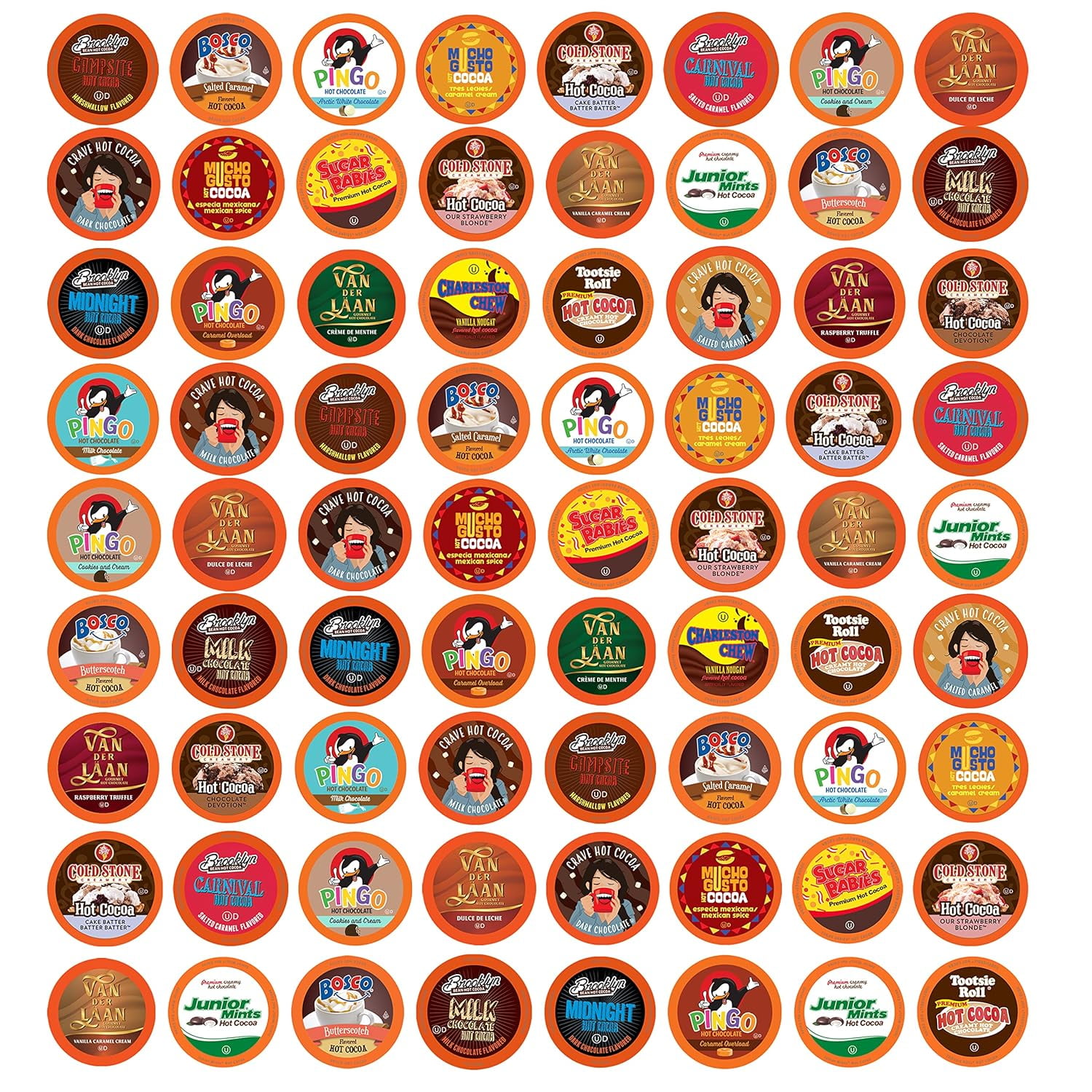 Two Rivers Hot Chocolate Pods, Single Serve Cocoa Variety Sampler Pack Compatible with 2.0