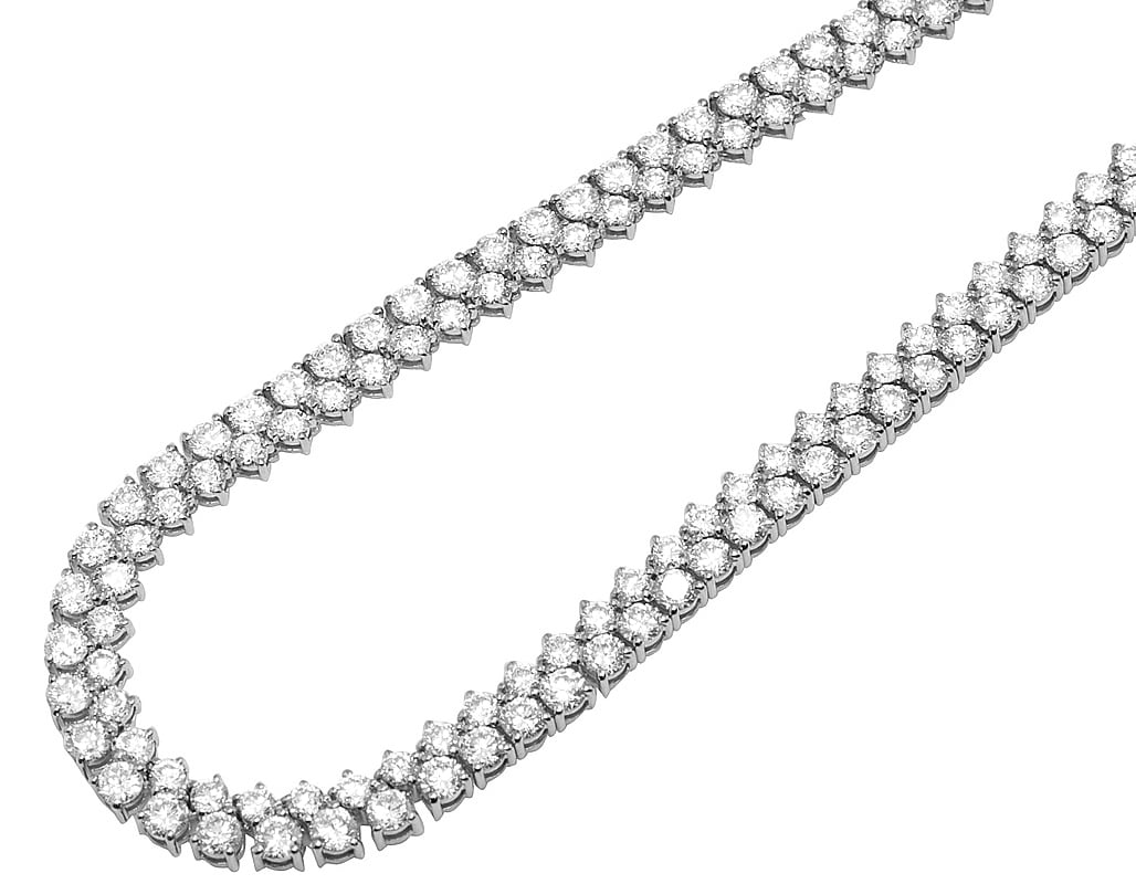 Two row diamond necklace Clearance