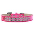 thumbnail image 1 of Two Row AB Crystal Dog Collar, Pink Ice Cream - Size 12, 1 of 1