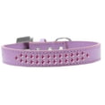 thumbnail image 1 of Two Row Bright Pink Crystal Dog Collar, Lavender - Size 12, 1 of 1