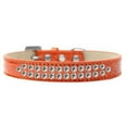 thumbnail image 1 of Two Row Clear Crystal Dog Collar, Orange Ice Cream - Size 20, 1 of 1