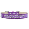 thumbnail image 1 of Two Row Clear Crystal Dog Collar, Purple Ice Cream - Size 18, 1 of 1