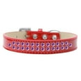 thumbnail image 1 of Two Row Purple Crystal Dog Collar, Red Ice Cream - Size 18, 1 of 1