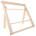 thumbnail image 1 of HEALEEP Wooden and Metal Ribbon Display Rack Organizer, Rectangular Craft Storage Stand for Sewing Supplies, 1 Pack, 1 of 6