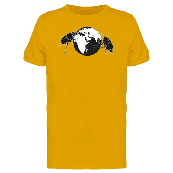 Two Scarabs Pushing Plant Earth Tee Men's -Image by Shutterstock