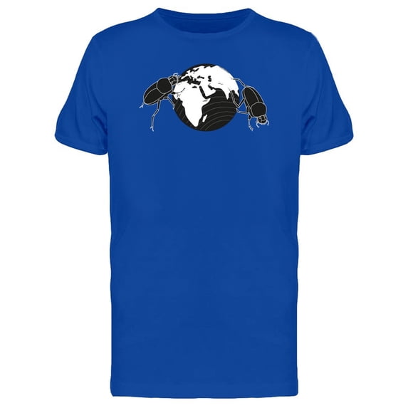 Two Scarabs Pushing Plant Earth Tee Men's -Image by Shutterstock