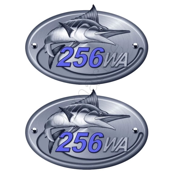 Two Sea Fox Two Color Walk Around Boat Stickers. Number of your choice