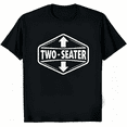 thumbnail image 1 of Two-Seater Vintage Distressed Arrow Funny Adult Humor Graphic Unisex T-Shirt, 1 of 5