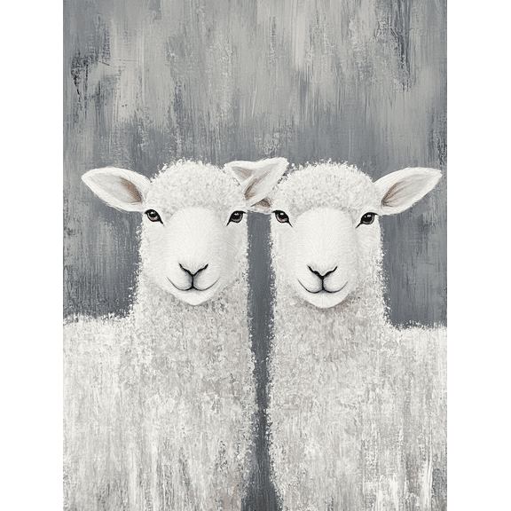 Two Sheep Canvas Wall ArtSuitable for Living RoomBedroomFarmhouse DecorOfficeand Kitchen Decor