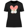 thumbnail image 1 of Two Sheep Lovers Heart Doodle T-Shirt Women -Image by Shutterstock, Female XX-Large, 1 of 2