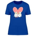thumbnail image 1 of Two Sheep Lovers Heart Doodle T-Shirt Women -Image by Shutterstock, Female XX-Large, 1 of 2