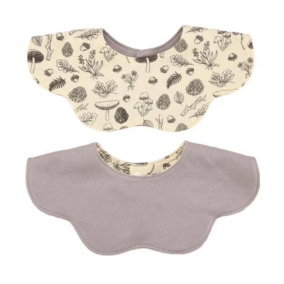 Two Sided Baby Bib 360 Degree Coverage Cotton Fabric Toddler Burp Cloth for Eating Washable Multiple Fun Design