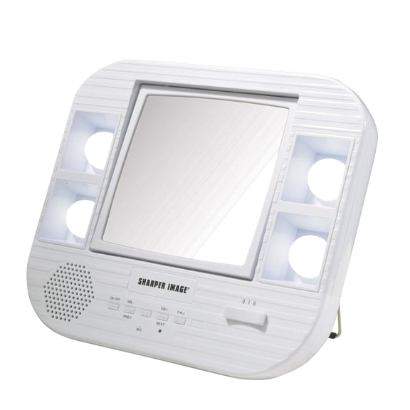 Two-Sided Bluetooth with Lights - Vanity Mirror with 5X Magnification & Multiple Light Settings - White - Model J1025
