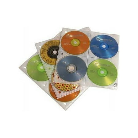 Two-Sided CD Storage Sleeves for Ring Binder 25 Sleeves
