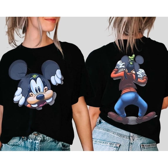 Two Sided Disney Goofy Peeking Shirt, Funny Goofy 1932 T-shirt, Mickey And Friends, Disneyworld Disneyland Family Trip