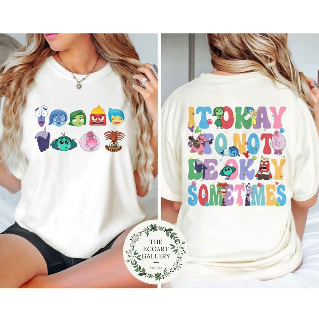 TwoSided Disney Inside Out 2 It'S Okay To Not Be Okay Sometimes Shirt