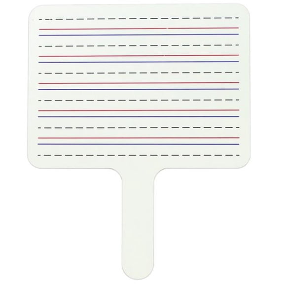 Two-Sided Dry Erase Answer Paddles, White - Set of 12