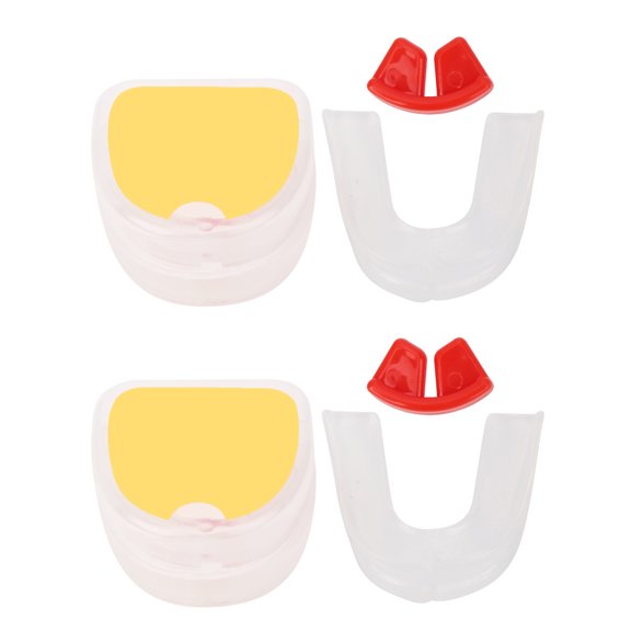 Two-Sided Gum Shield - Transparent Silicone Braces Mouthguard for Sanda and Boxing